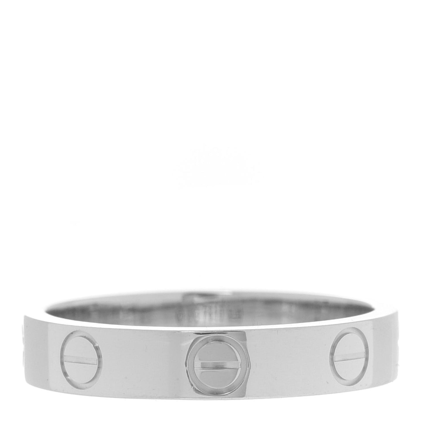 18K White Gold 3.5mm LOVE Wedding Band Ring 51 5.75