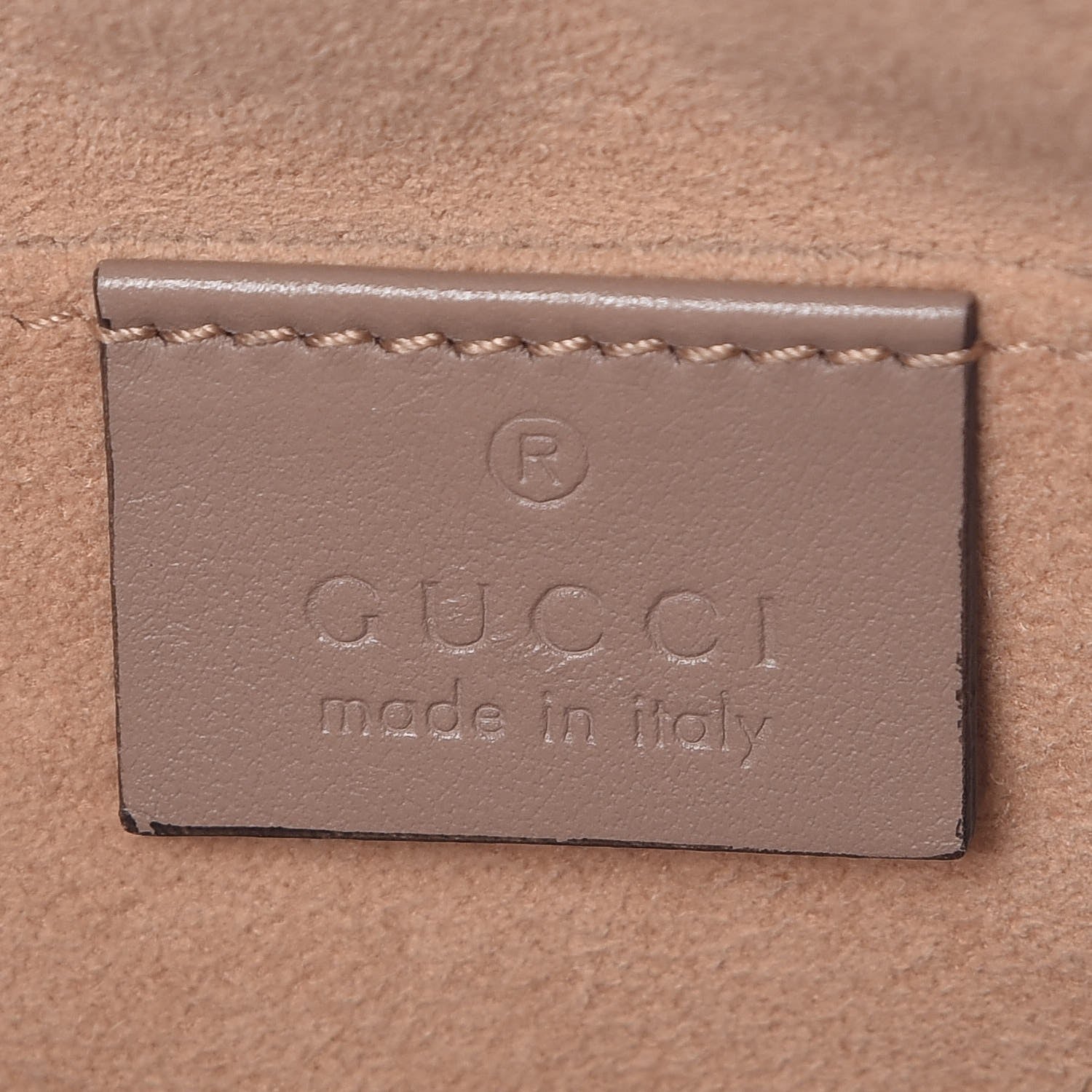 Gucci Calfskin Matelasse Small GG Marmont Chain Shoulder Bag Taupe 6 of 7