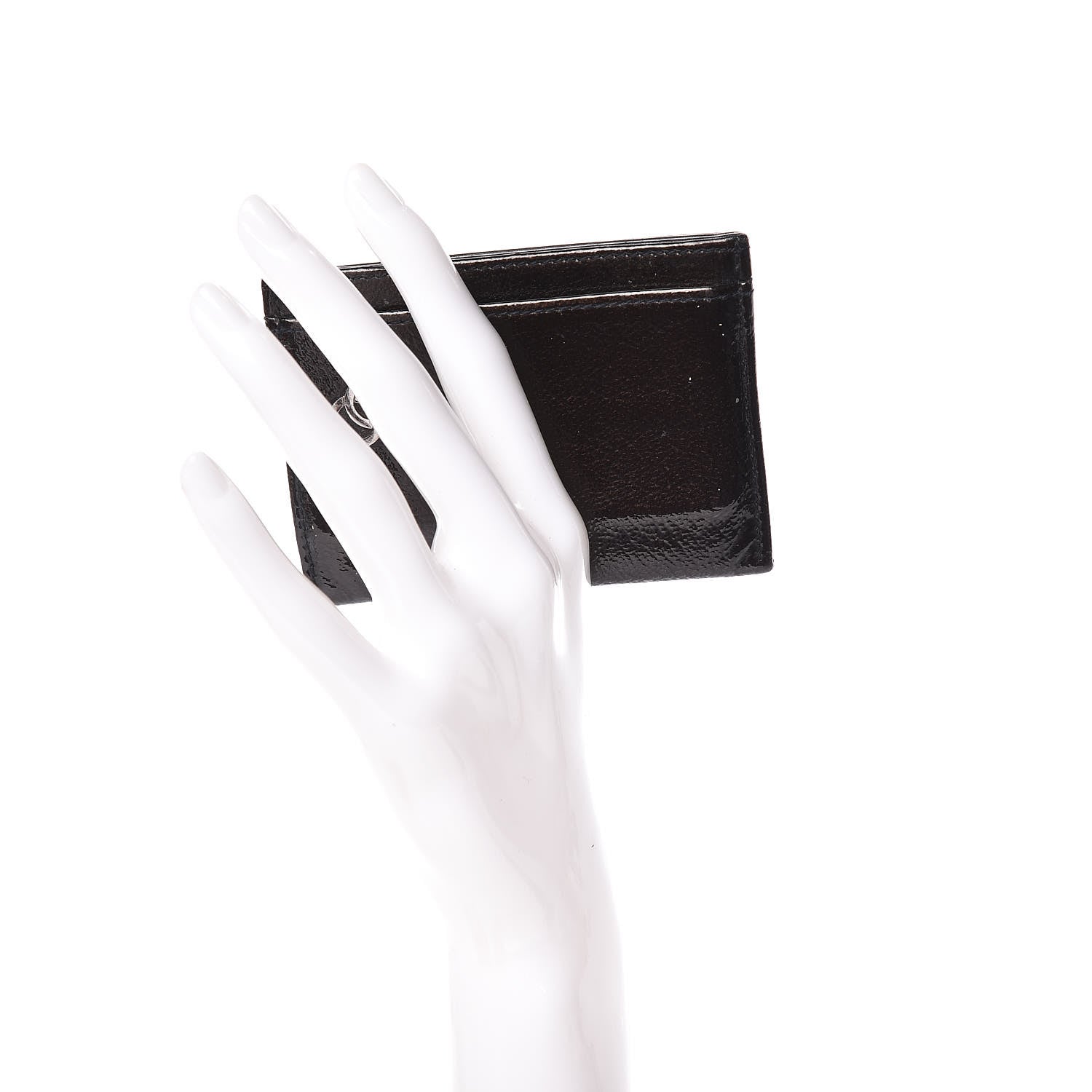 Chanel Patent Card Holder Case Black 2 of 9