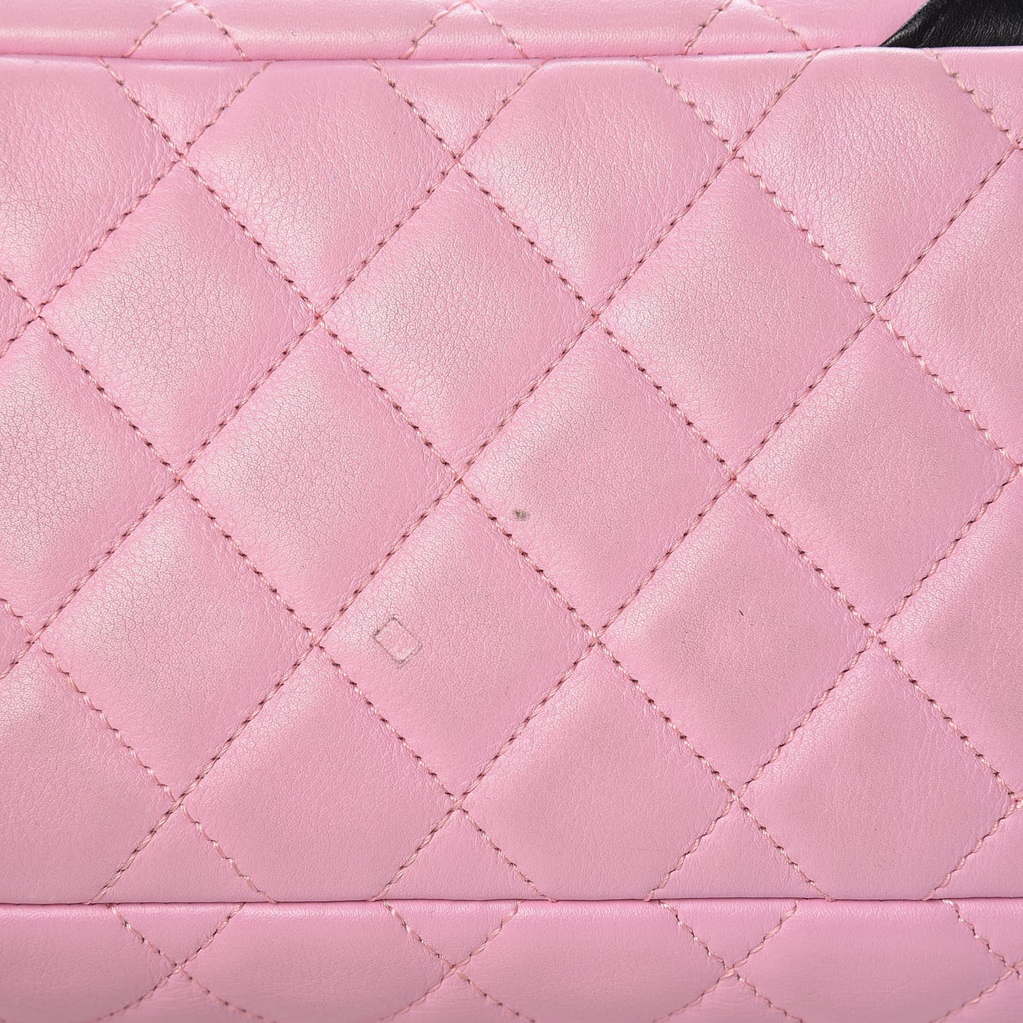 Calfskin Quilted Large Cambon Bowler Pink