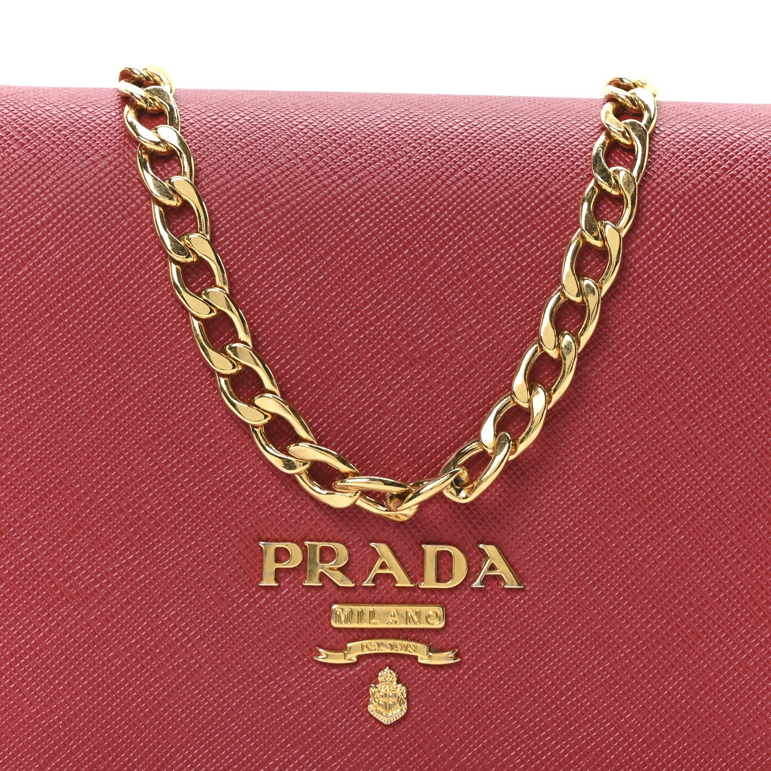 Prada Saffiano Lux Chain Wallet 8 of 10