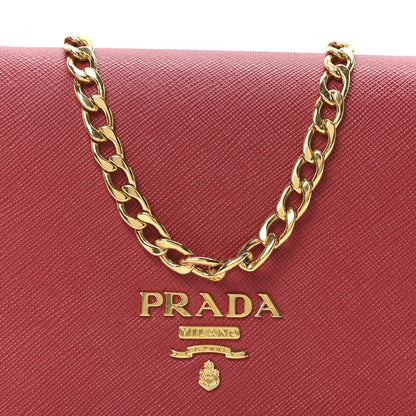 Prada Saffiano Lux Chain Wallet 8 of 10
