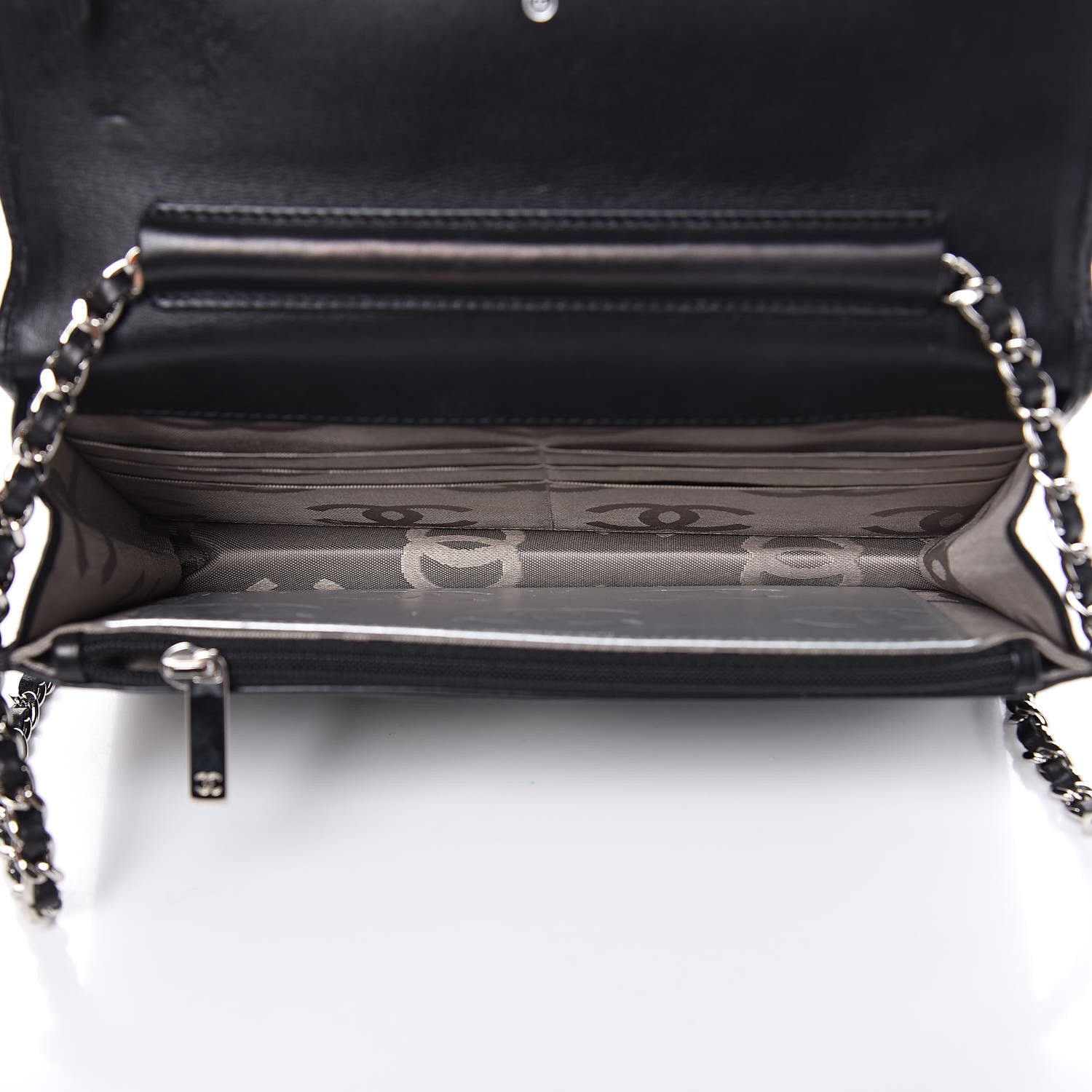Chanel Calfskin Quilted Cambon Wallet On Chain WOC Black 5 of 13