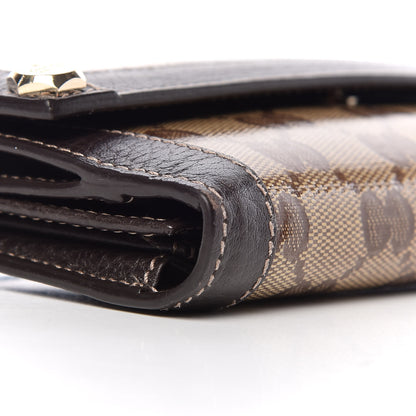 Gucci Crystal Monogram Continental Charmy Wallet Brown 7 of 9