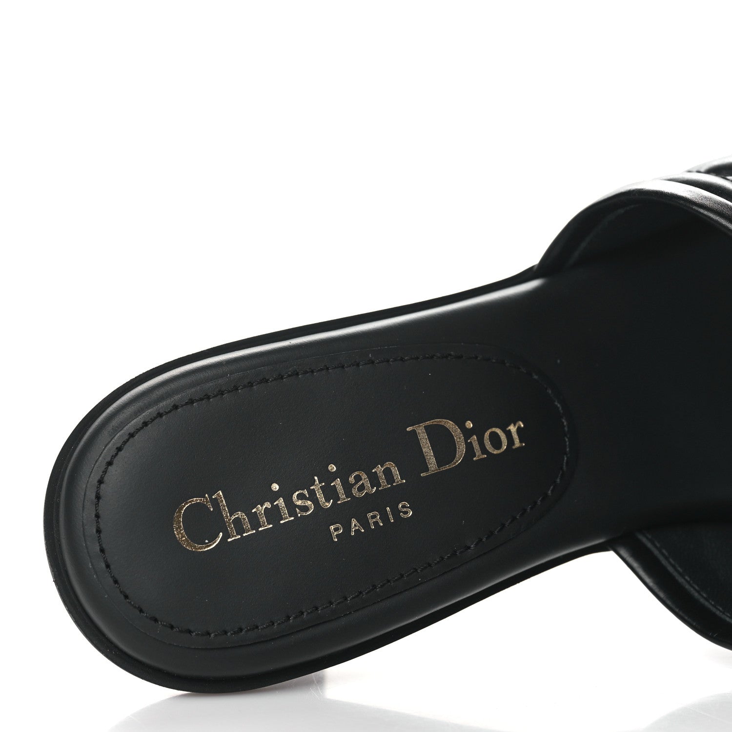 Christian Dior Calfskin Cannage Quilted Dio(r)evolution 80mm Slide Sandals 37 Black 7 of 9