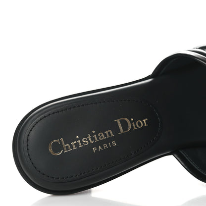 Christian Dior Calfskin Cannage Quilted Dio(r)evolution 80mm Slide Sandals 37 Black 7 of 9