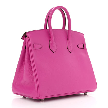 Hermes Taurillon Novillo Verso Birkin 25 Magnolia Rouge Casaque 3 of 11