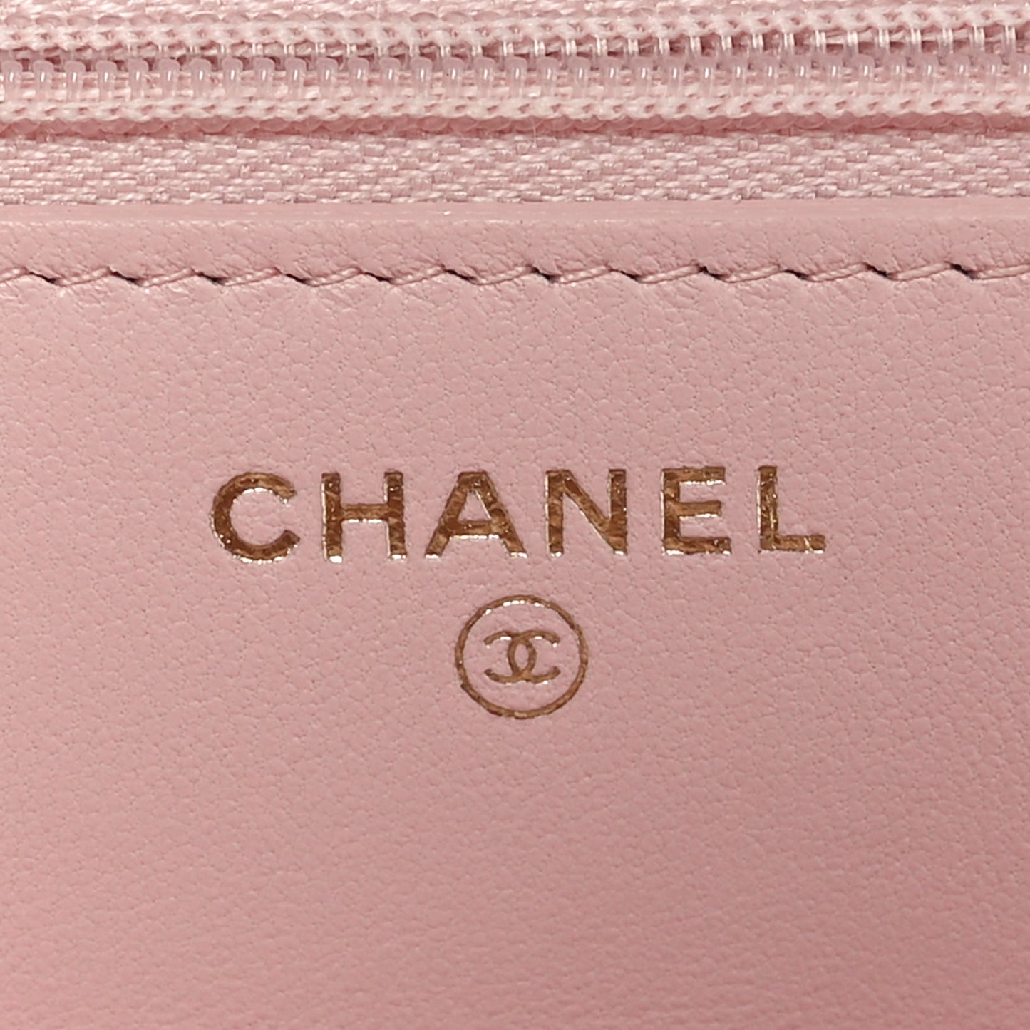 Lambskin Quilted CC Camellia Crush Wallet on Chain WOC Pink
