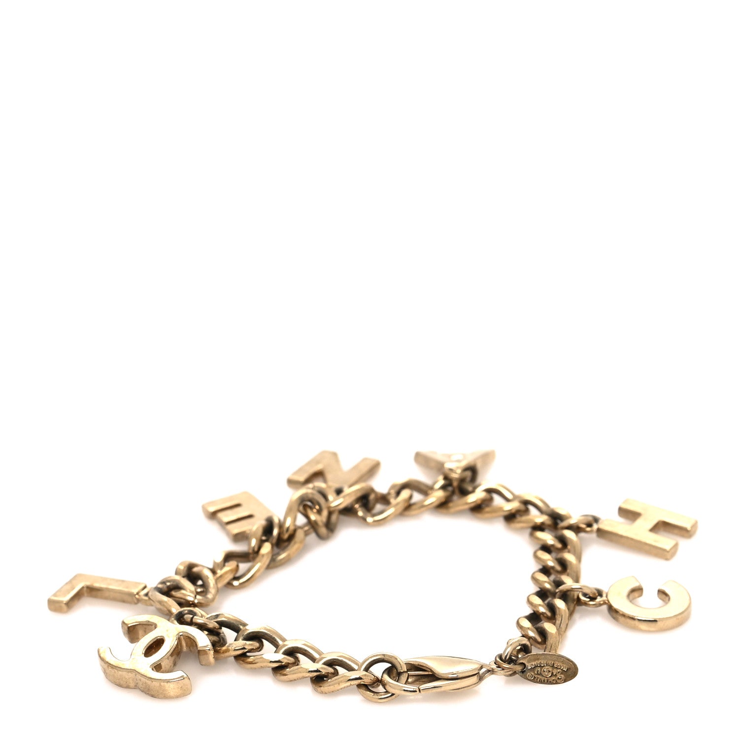 Chanel CC Logo Charms Bracelet Gold 3 of 5