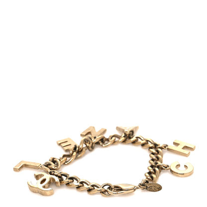 Chanel CC Logo Charms Bracelet Gold 3 of 5