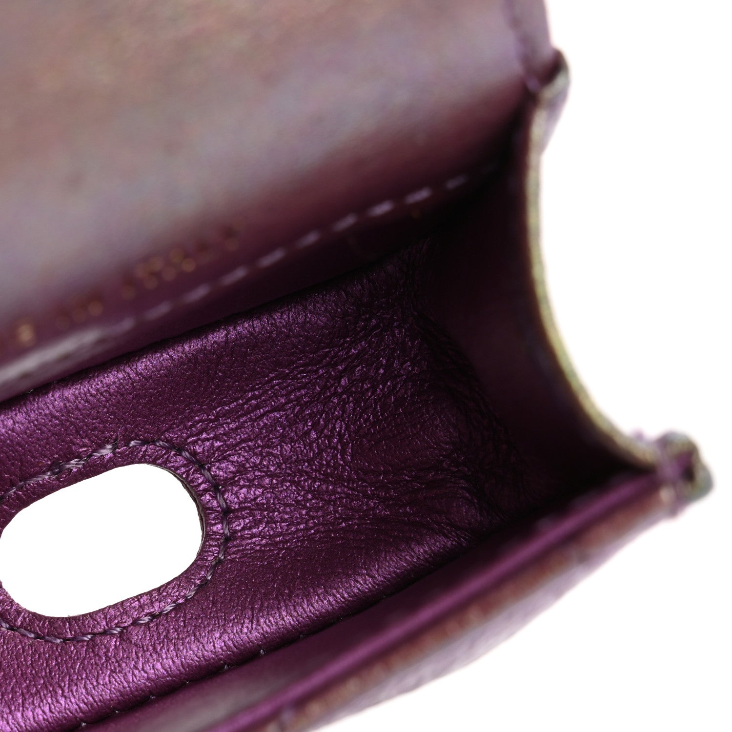 Chanel Iridescent Lambskin Quilted Airpods Pro Case Purple 5 of 16