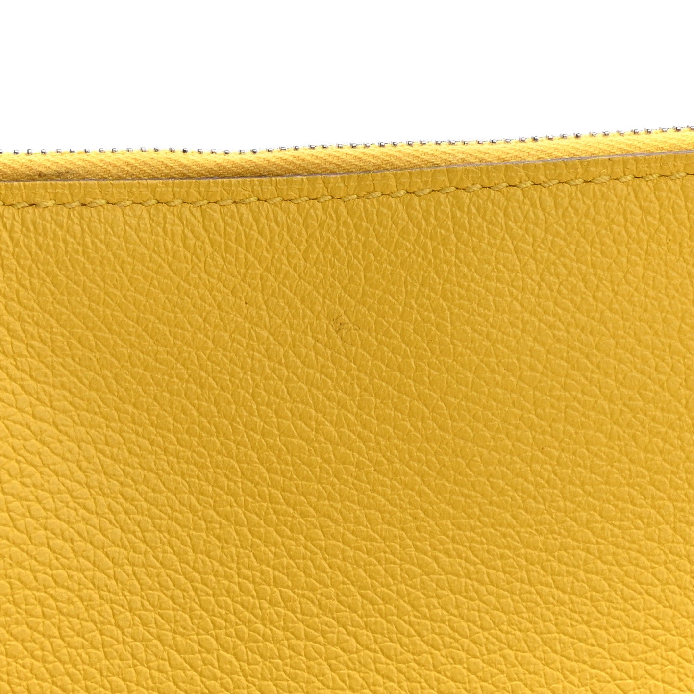 Hermes Evercolor Chaine d'Ancre Zipengo PM Toiletry Pouch Jaune De Naples 8 of 10