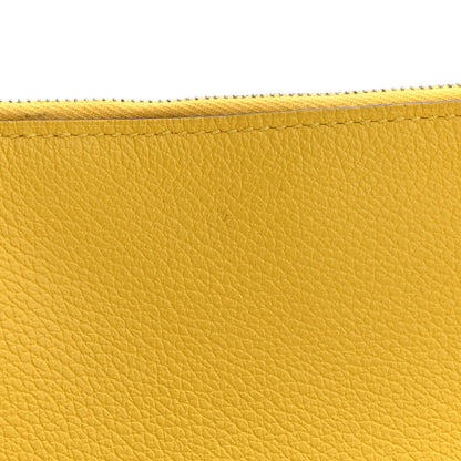 Hermes Evercolor Chaine d'Ancre Zipengo PM Toiletry Pouch Jaune De Naples 8 of 10