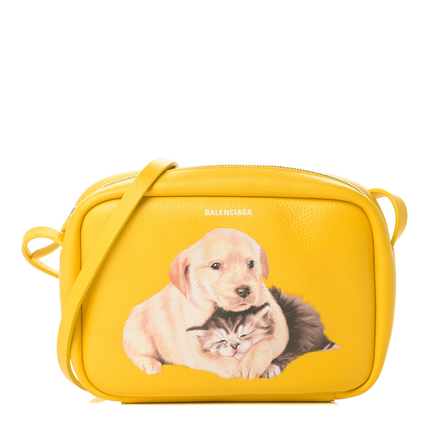 Balenciaga Calfskin Puppy and Kitten Everyday S Camera Bag Yellow 1 of 10
