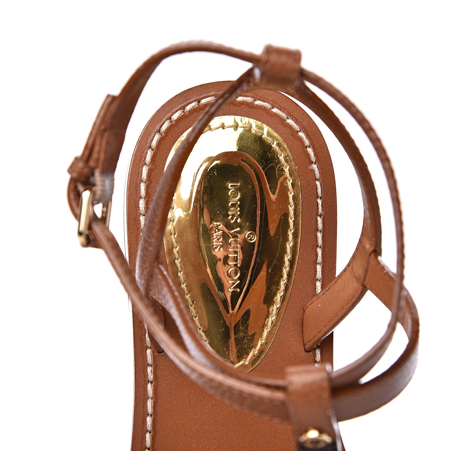 Louis Vuitton Monogram Explorer Flat Sandals 36.5 Cognac Brown 6 of 8