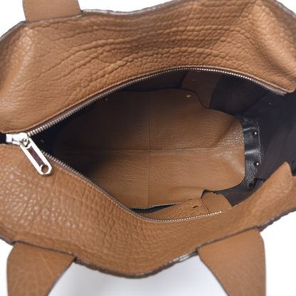 Jimmy Choo Grained Lambskin Studded Lockett Shopper Tote Tan 6 of 16