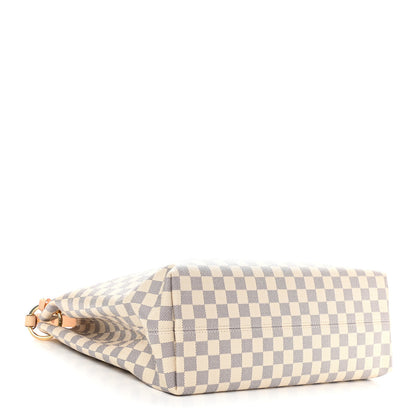 Louis Vuitton Damier Azur Graceful MM Rose Ballerine 4 of 10