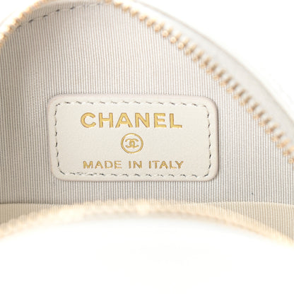 Chanel Goatskin Quilted Chanel 19 Round Clutch With Chain White 6 of 10