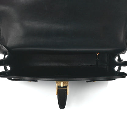 Saint Laurent Shiny Calfskin Le Fermoir Top Handle Bag Small Black 5 of 12