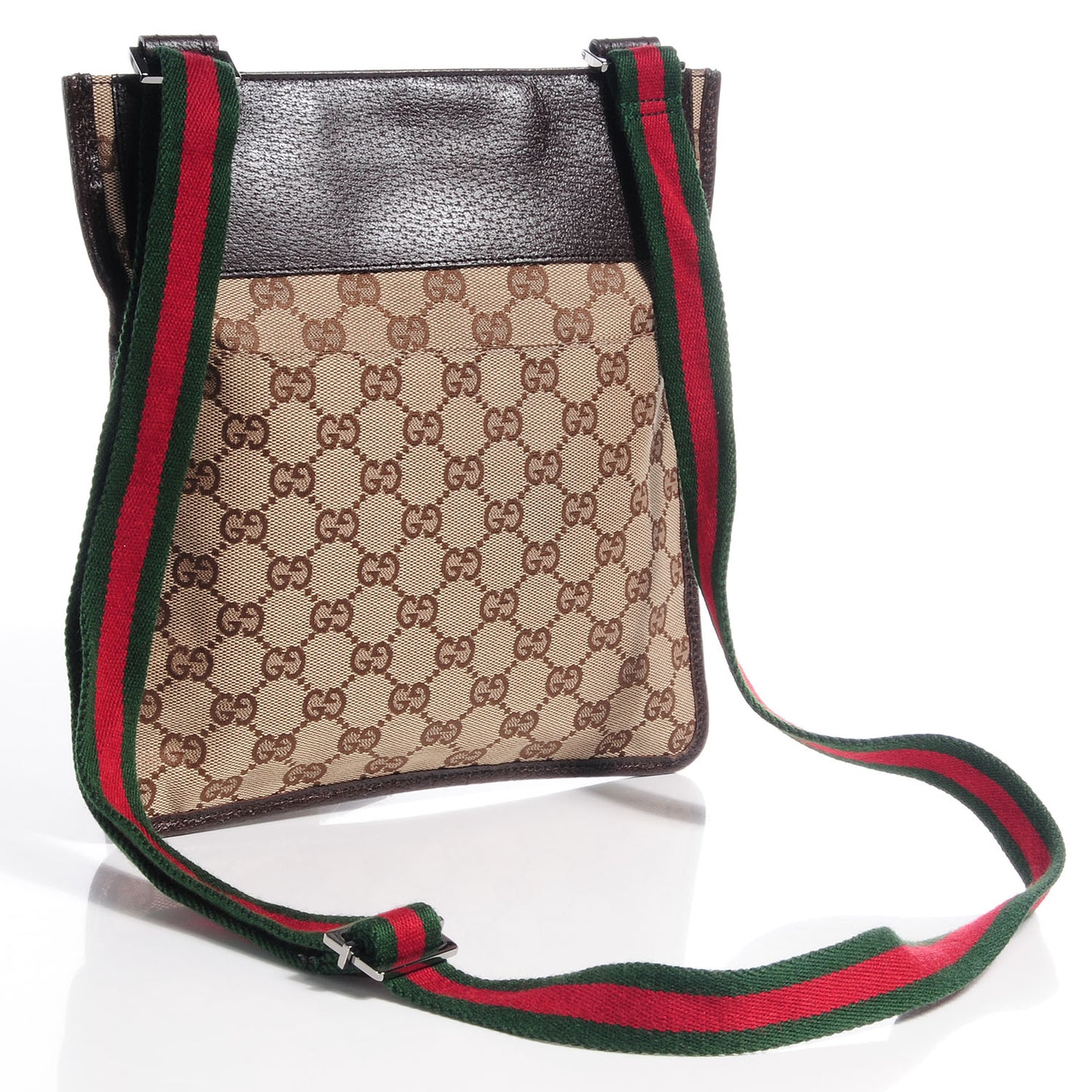 GG Monogram Messenger Crossbody Bag Brown