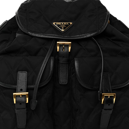 Prada Tessuto Saffiano Impuntu Backpack Black 7 of 9