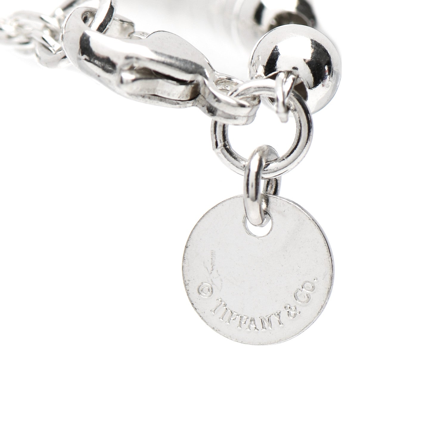 Tiffany Sterling Silver 4mm Return to Tiffany Heart Tag Bead Bracelet 4 of 6