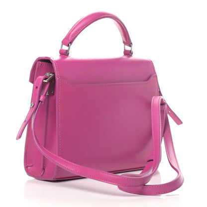 Saint Laurent Calfskin Mini Classic Monogram Cassandra Top Handle Bag Electric Fuchsia 2 of 5
