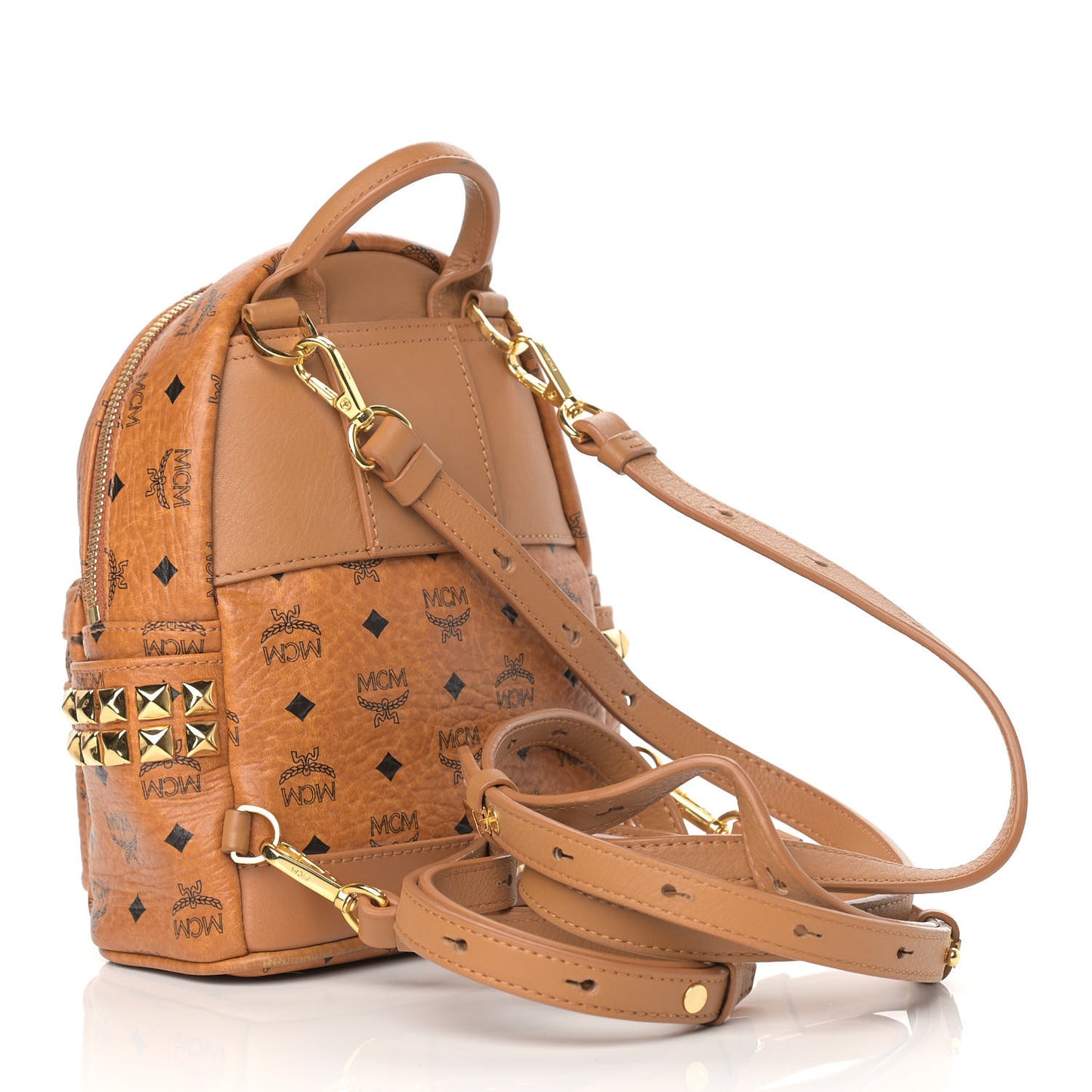 Visetos Side Stud Mini Stark Backpack Cognac