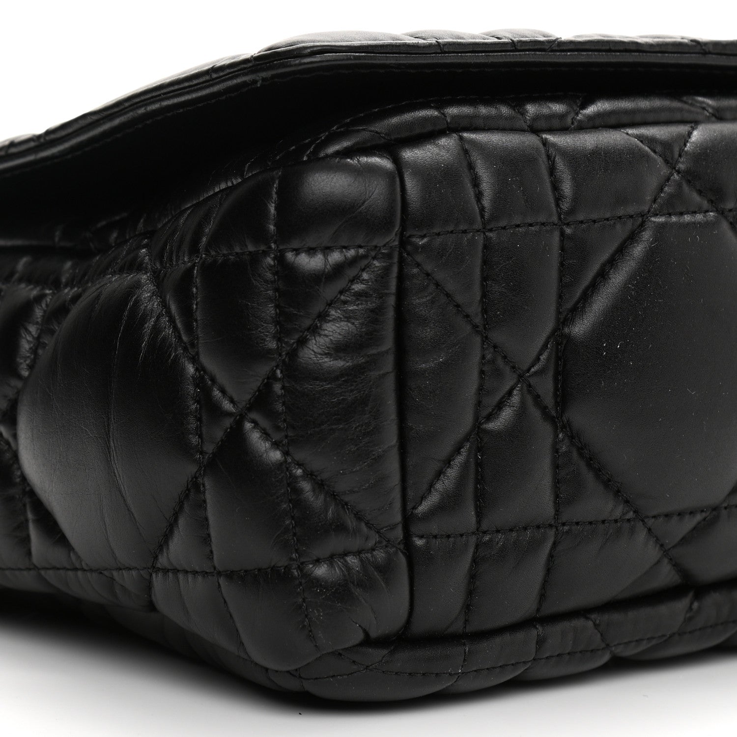 Christian Dior Calfskin Macrocannage Large Caro Bag Black 17 of 19
