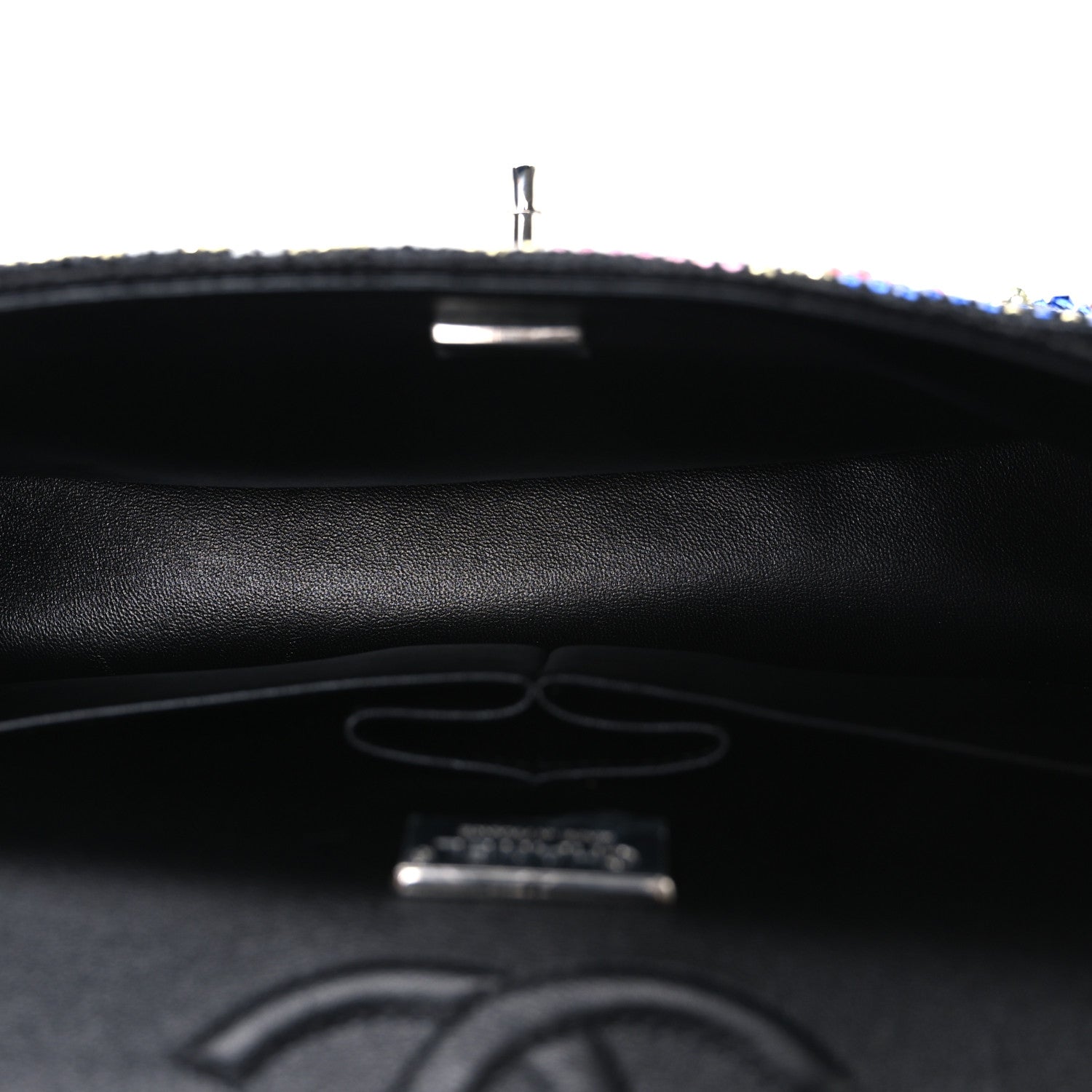 Chanel Crystal Tweed CC Medium Double Flap Black 5 of 10