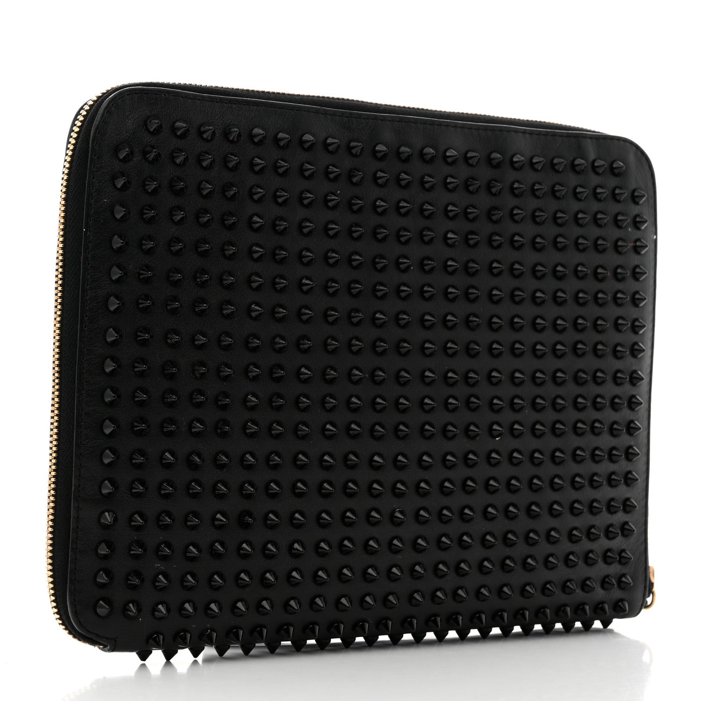 Calfskin Spiked Cris iPad Case Black