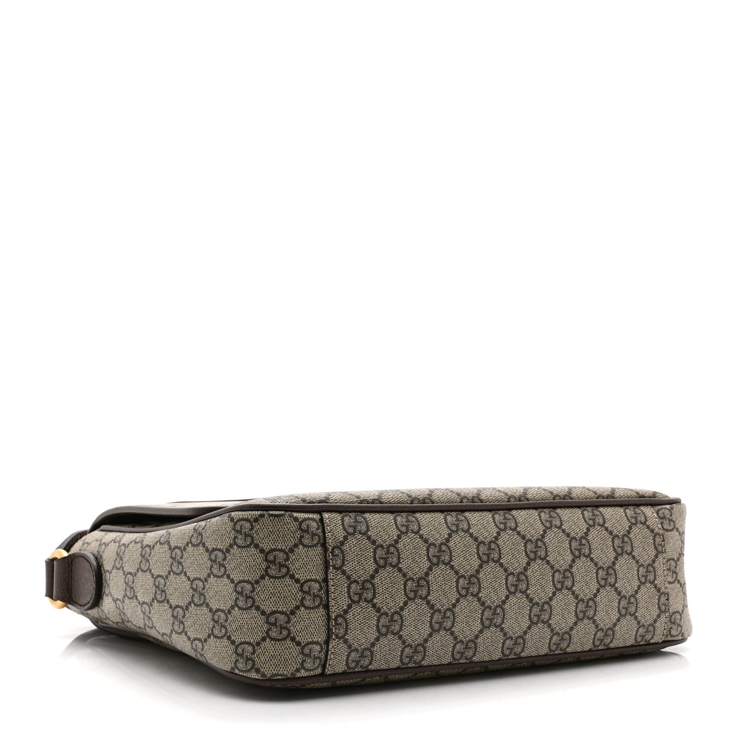 Tender GG Supreme Monogram Textured Dollar Calfskin Medium Ophidia Messenger Bag Beige Ebony New Acero
