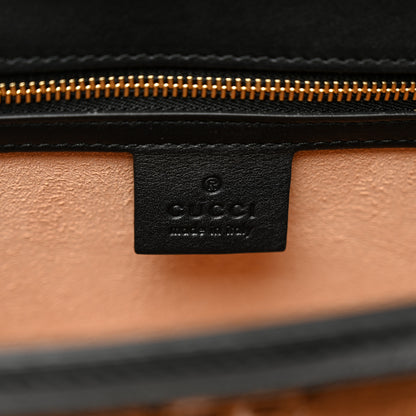 Gucci Velvet GG Monogram Web Small Sylvie Shoulder Bag Brown Black Oro Vecchio 6 of 9