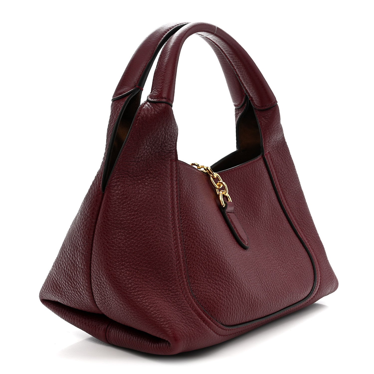 Gucci Grained Calfskin Softbit Medium Shoulder Bag Rosso Ancora 3 of 9