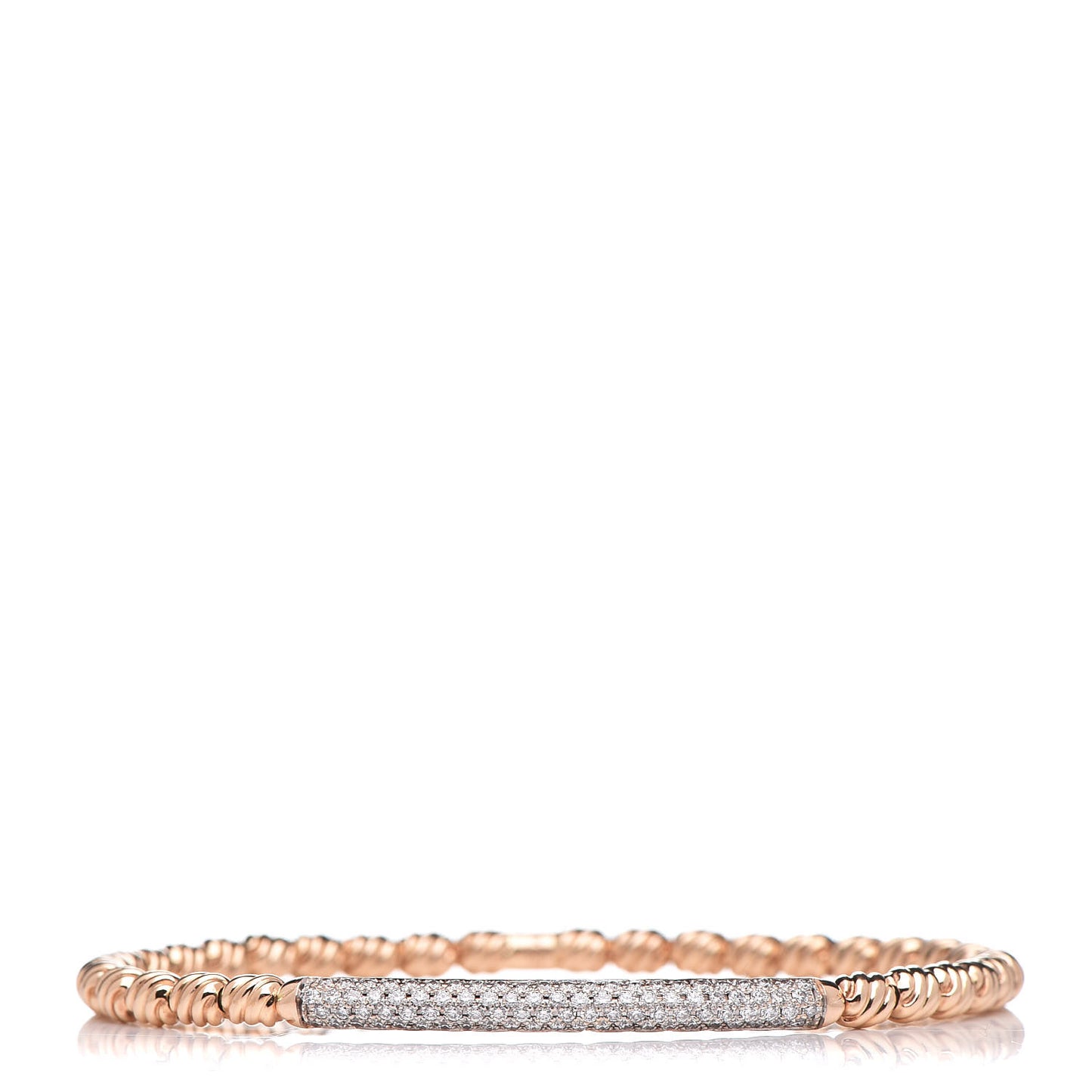 18K Rose Gold Diamond Petite Pave Flex Bracelet