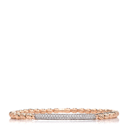 David Yurman 18K Rose Gold Diamond Petite Pave Flex Bracelet 1 of 4