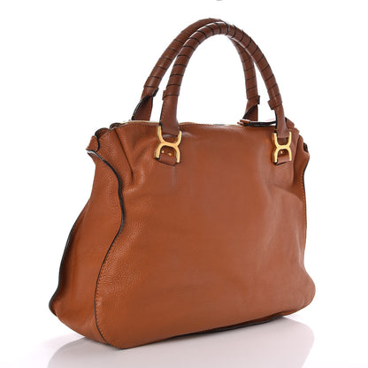 Chloe Calfskin Large Marcie Satchel Tan 3 of 7