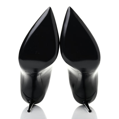 Saint Laurent Patent Calfskin Teddy High Vamp 105 Pumps 40 Black 4 of 4