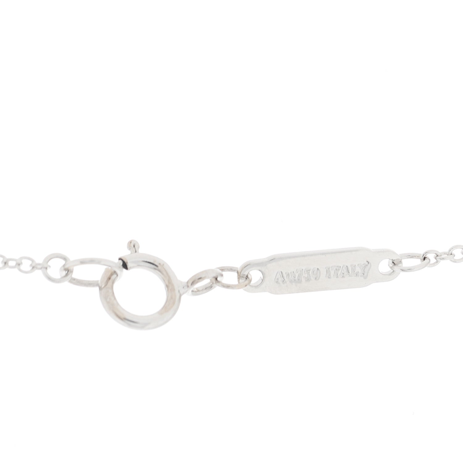Tiffany 18K White Gold Diamond Tiffany T Baguette Pendant Necklace 4 of 6