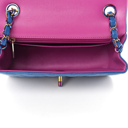 Chanel Lambskin Quilted Mini Rectangular Flap Blue Purple 5 of 11