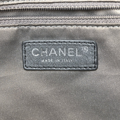 Chanel Metallic Lambskin Quilted Large Week End on Mars Tote Dark Grey 8 of 15