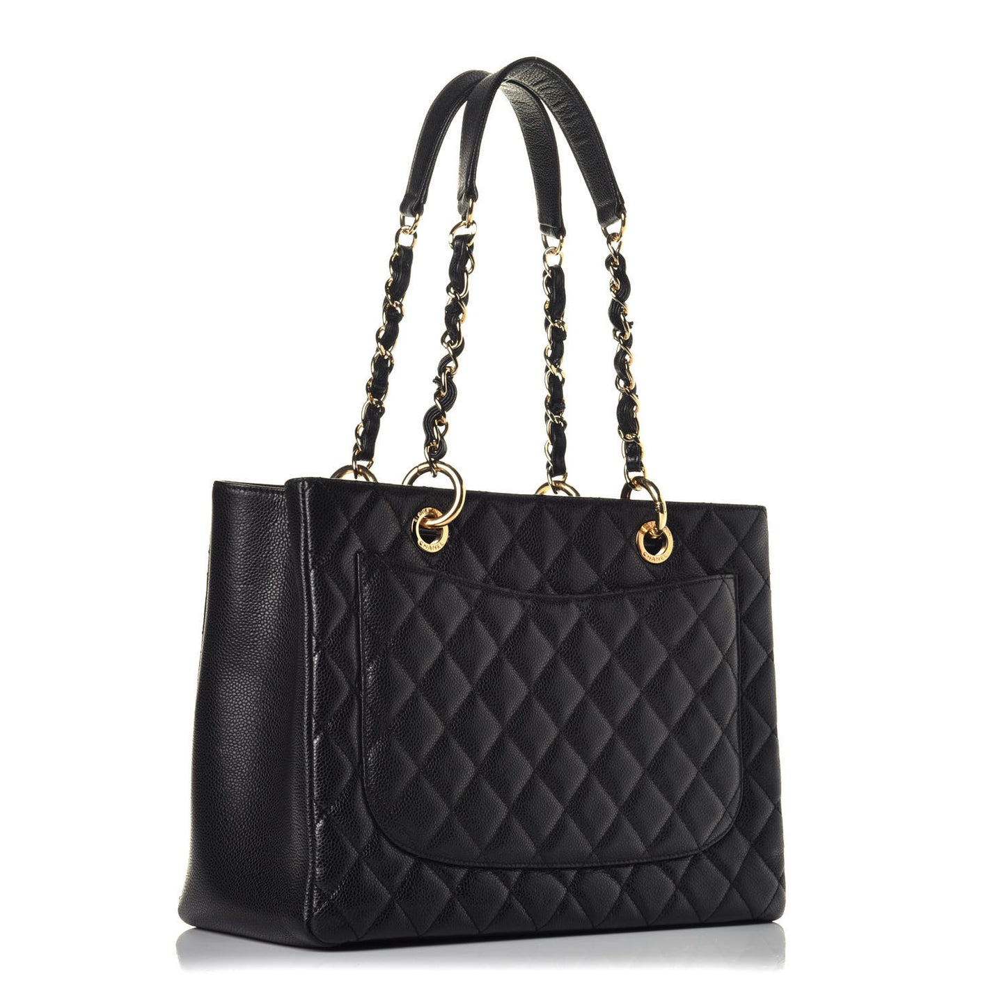 Caviar Quilted Grand Shopping Tote GST Black