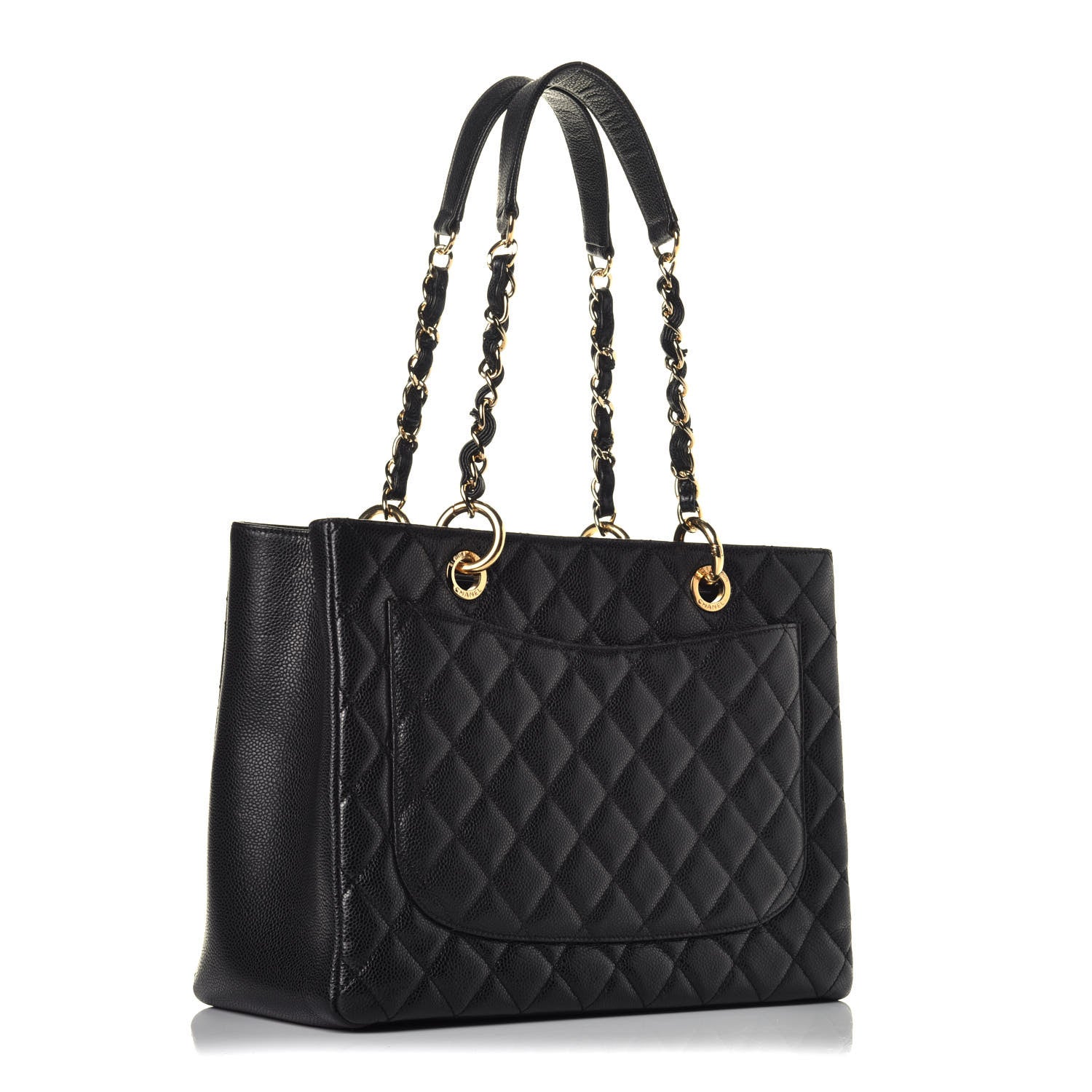 Chanel Caviar Quilted Grand Shopping Tote GST Black 3 of 9