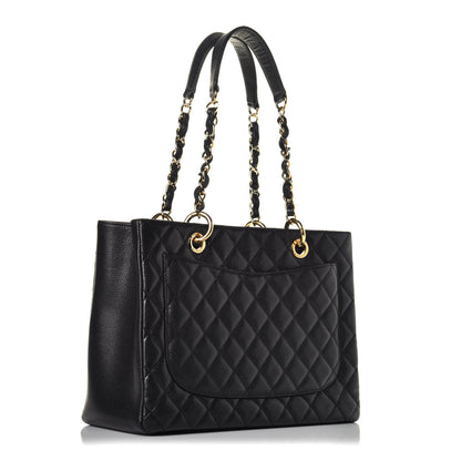 Chanel Caviar Quilted Grand Shopping Tote GST Black 3 of 9