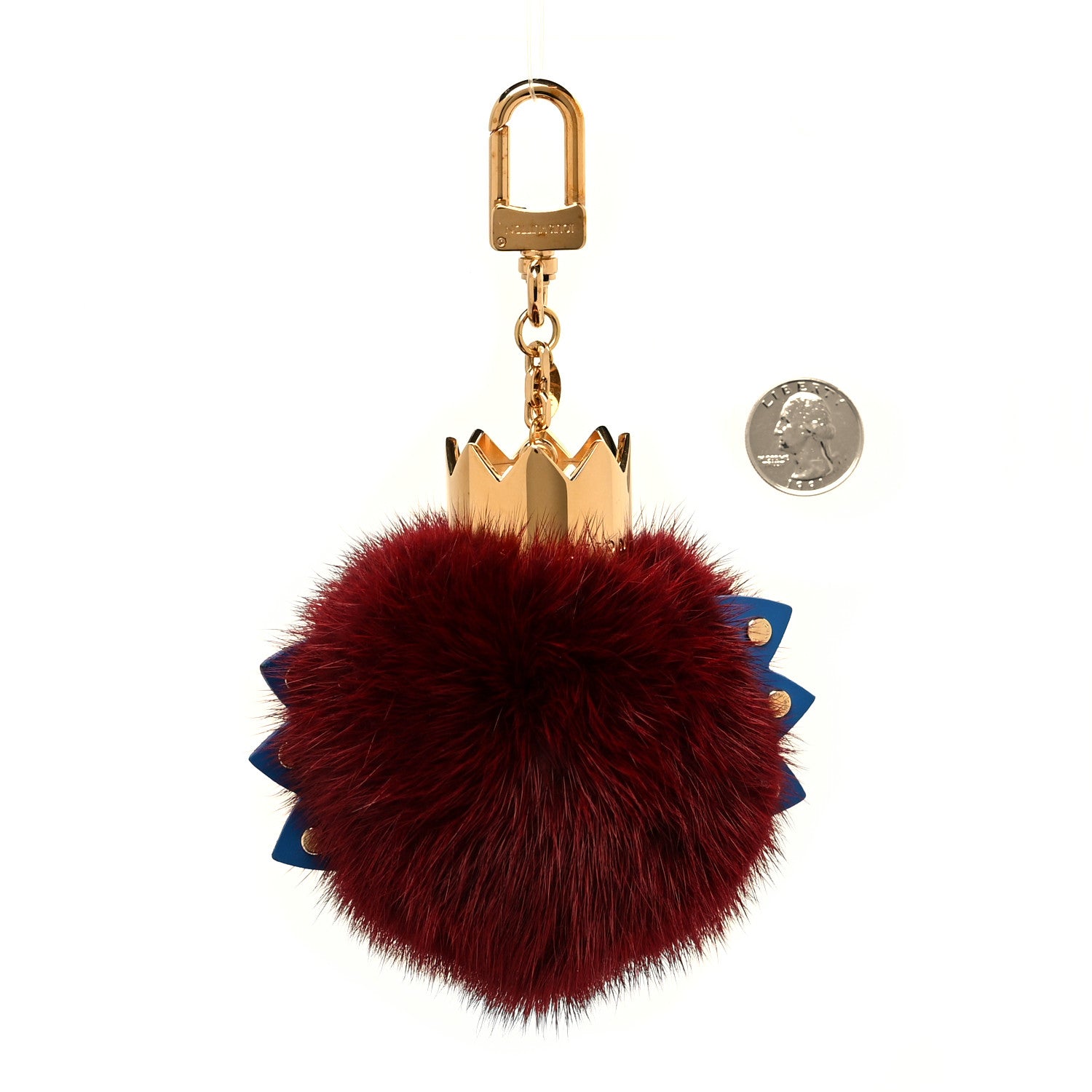 Louis Vuitton Mink Fur Totem Bag Charm Burgundy 2 of 5