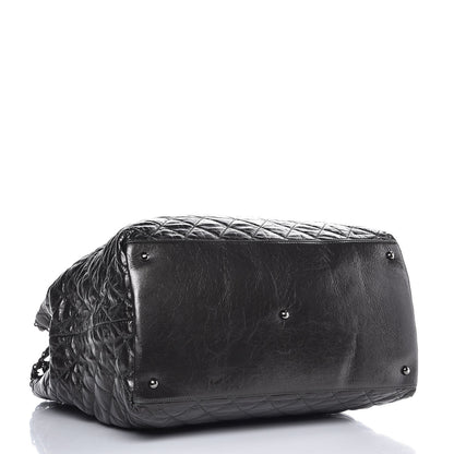 Chanel Glazed Calfskin Quilted Large Chain Me Tote Dark Grey 4 of 7