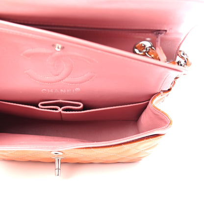 Chanel Patent Quilted Small Double Flap Orange 4 of 5