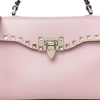 Valentino Garavani Vitello Small Rockstud Single Handle Flap Bag Cipria 10 of 10
