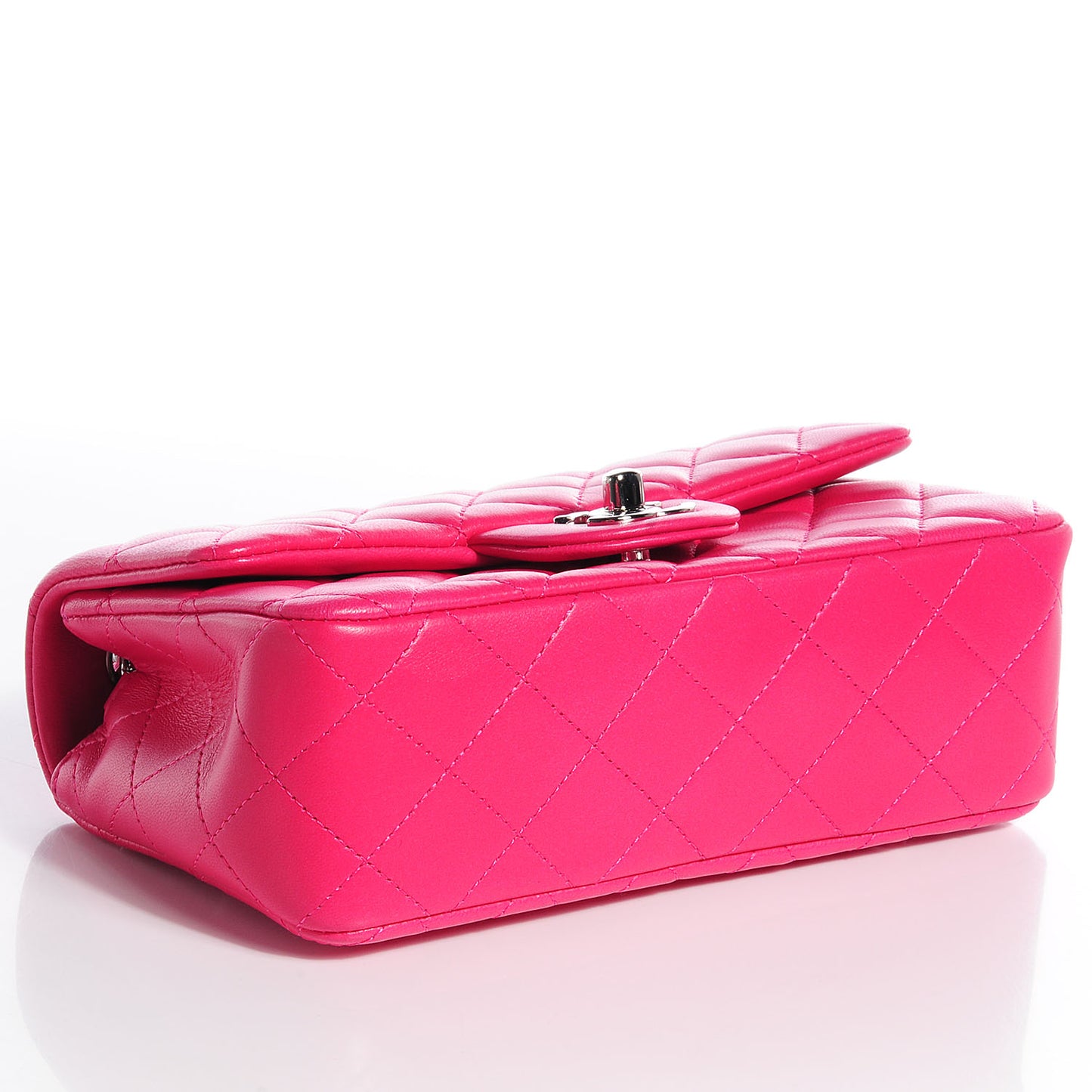 Lambskin Quilted Mini Flap Dark Pink