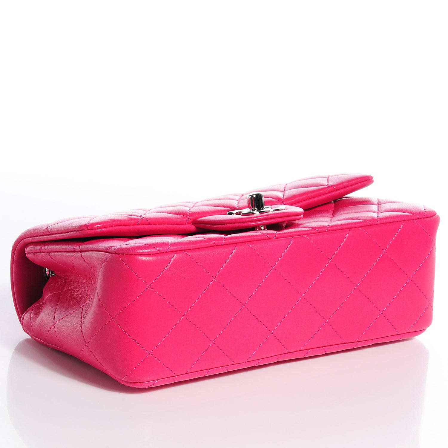 Chanel Lambskin Quilted Mini Flap Dark Pink 4 of 10